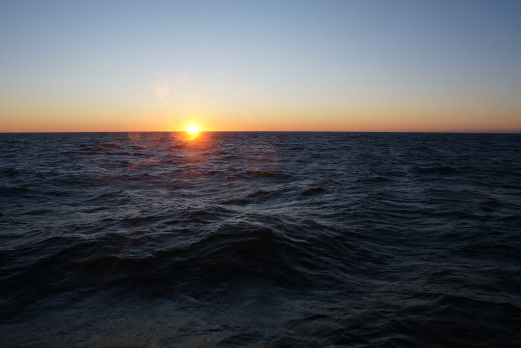 Sunrise at sea off of Block Island