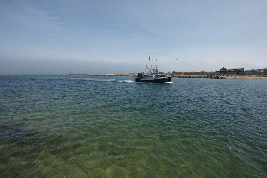Fishing boat returning to port